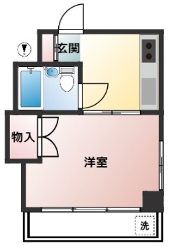 新宿区早稲田鶴巻町のマンションの間取り