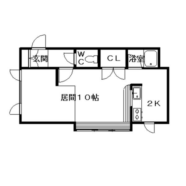 札幌市中央区南十三条西のマンションの間取り