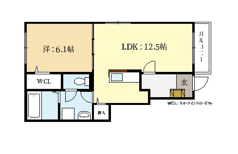 エスポワール下赤田の間取り