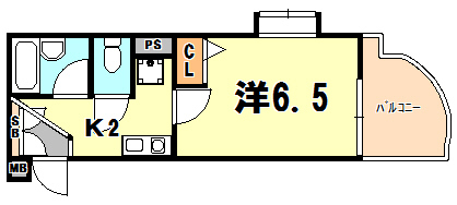 エスリード三宮フラワーロードの間取り