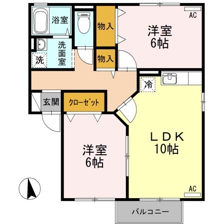 JUN HOUSE Ｃ棟の間取り