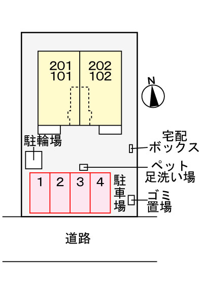 【フォルテシアの駐車場】