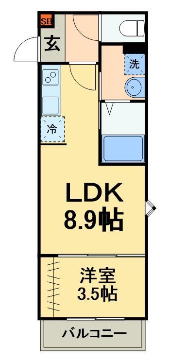 （仮称）船橋市二和東6　B棟Ｂ号棟の間取り