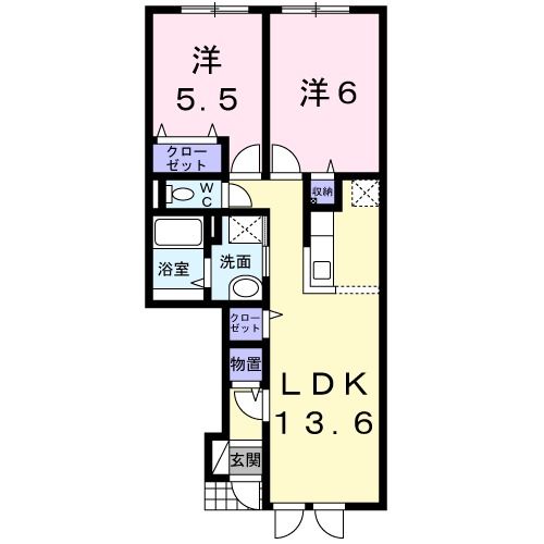 旭川市十条通のアパートの間取り