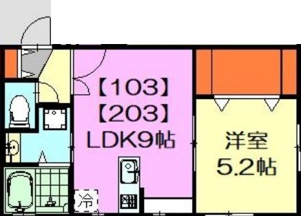 ミーディア東毛呂の間取り