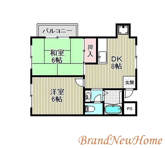 堺市堺区出島海岸通のマンションの間取り