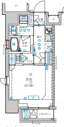 ベルシード門前仲町の間取り