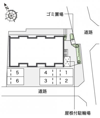 【レオネクストオリーブの駐車場】