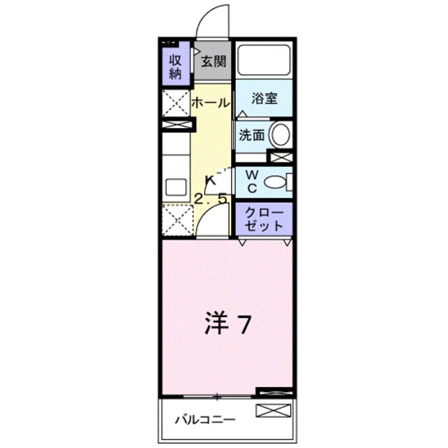 和歌山市福島のアパートの間取り