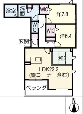 リオリエント岐阜の間取り