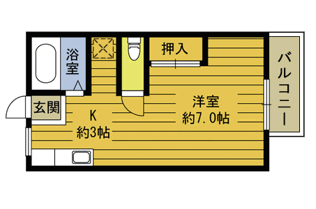 ドミトリームサシ　Ａの間取り