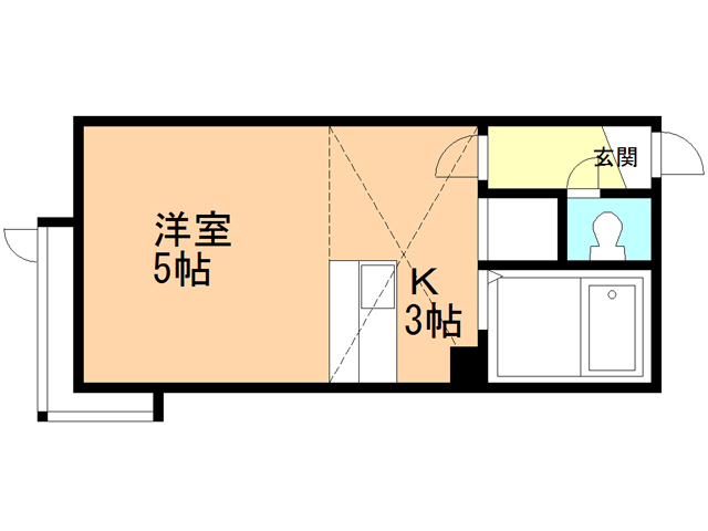 札幌市厚別区厚別中央一条のアパートの間取り