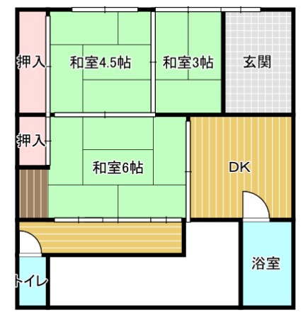 柴屋町貸家の間取り写真