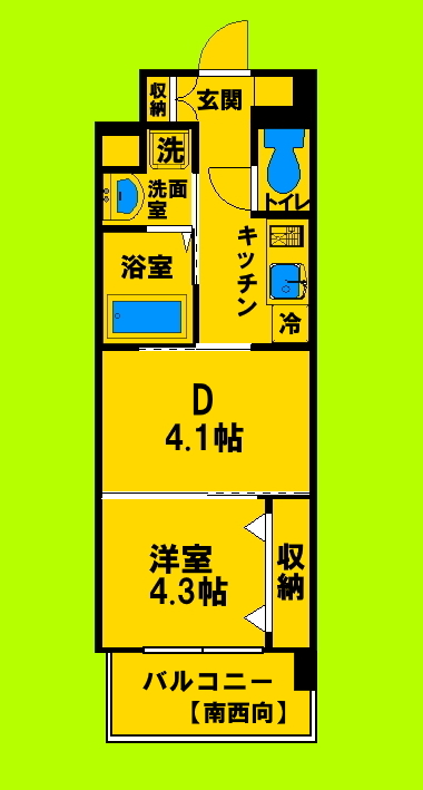 地下鉄御堂筋線 江坂駅 徒歩13分 7階建 築5年の間取り写真