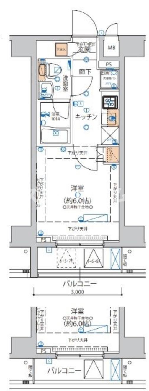 ＪＲ常磐線 綾瀬駅 徒歩14分 10階建 築10年の間取り写真