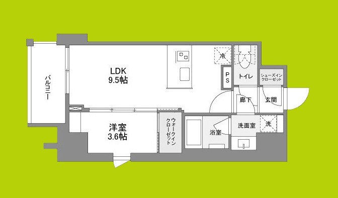 シーズンフラッツ心斎橋EASTの間取り写真