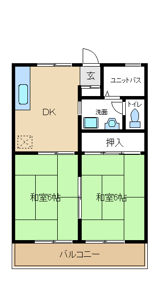 豊田市梅坪町のアパートの間取り