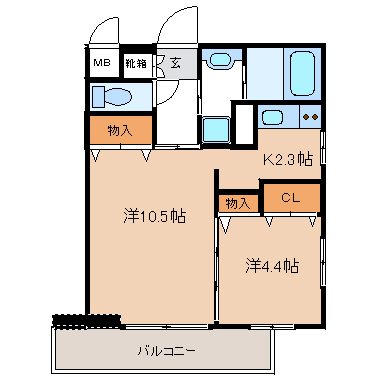 ティアレ長岡京の間取り