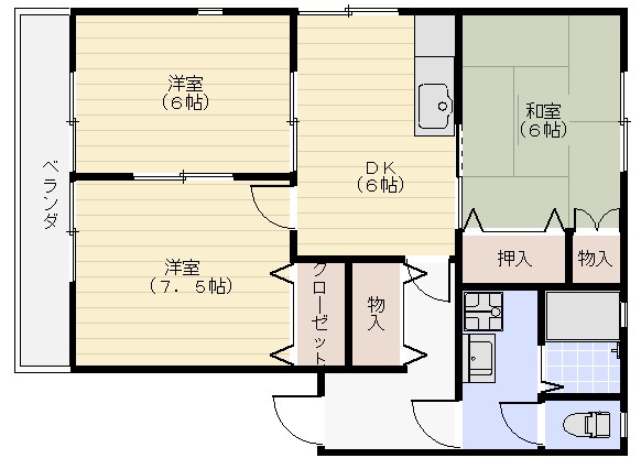 I・Tハイツの間取り