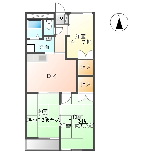 上田市上野のマンションの間取り