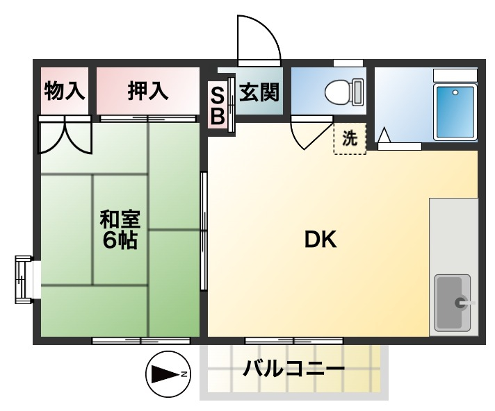 中山ハイツの間取り