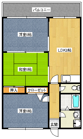 大村市富の原のマンションの間取り