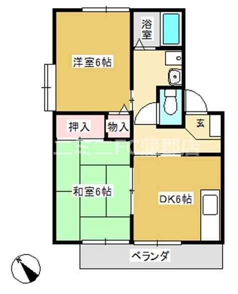 サンハイツ北上松の間取り