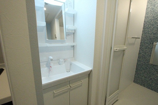 洗面設備　忙しい朝にうれしいシャンプードレッサー付きです♪