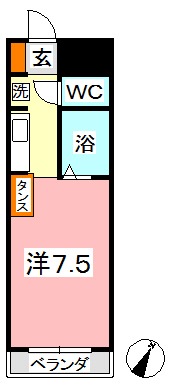 【倉敷市下庄のマンションの間取り】