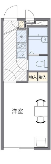 広島市安佐南区八木のアパートの間取り