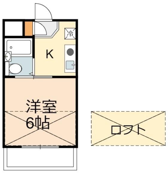 稲城市大丸のアパートの間取り