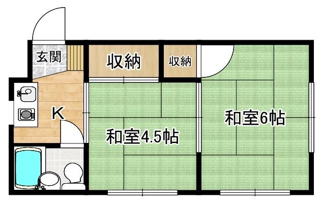 和歌山県和歌山市和歌浦西２（アパート）の賃貸物件の間取り