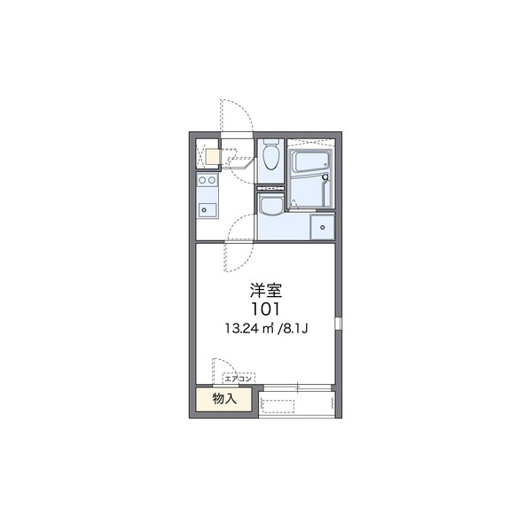 岡山県赤磐市河本（アパート）の賃貸物件の間取り