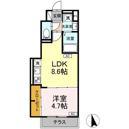 グラナーデ成城学園前Bの間取り