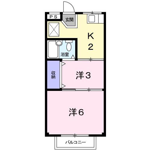 四日市市大字塩浜のアパートの間取り