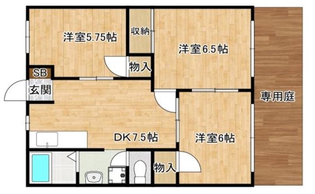 小野市王子町のアパートの間取り