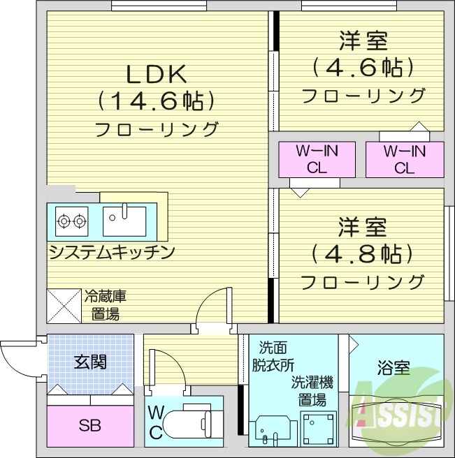 リベルタ澄川の間取り