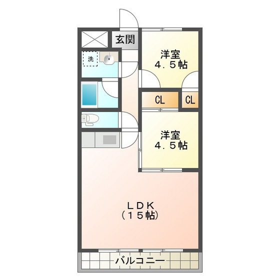 リパルティーレ津新町の間取り