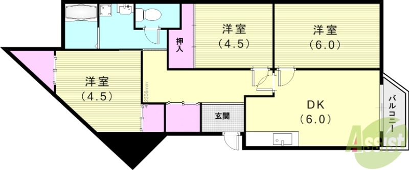 エトワール甲陽の間取り