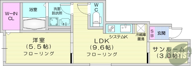 塩竈市字伊保石のアパートの間取り