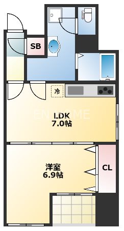 大手通キャッスルヴィラの間取り