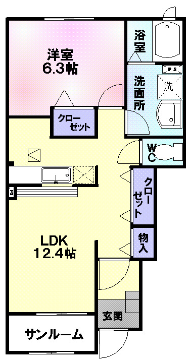 グラース　アンジュの間取り