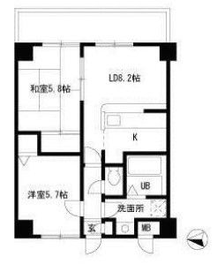 鎌ケ谷市くぬぎ山のマンションの間取り