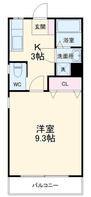 名古屋市北区憧旛町のマンションの間取り