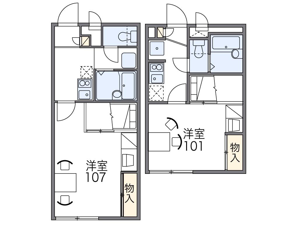 レオパレス三田ウチダ２号館の間取り