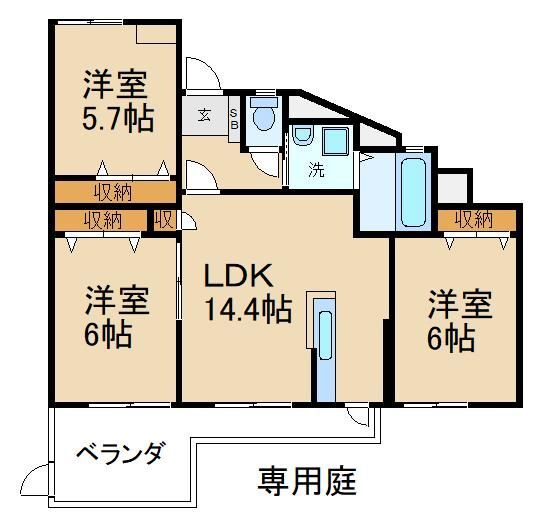 ガレリア香里ケ丘レジデンスの間取り