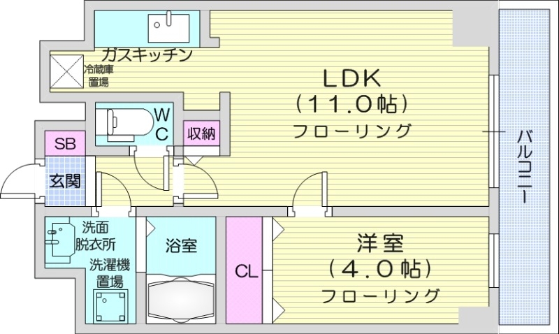 【インボイス札幌レジデンスの間取り】