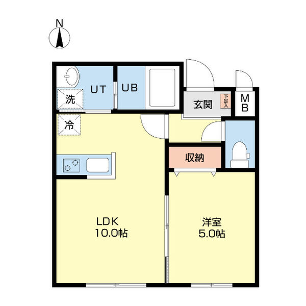 北広島市東共栄のマンションの間取り