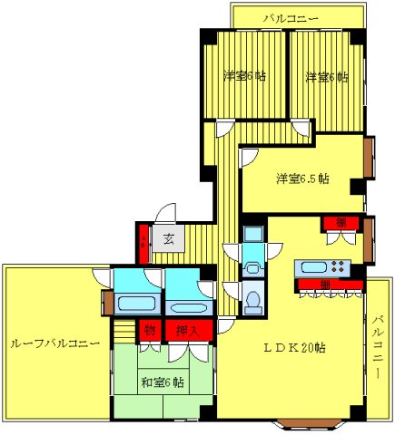 マンションオークスの間取り