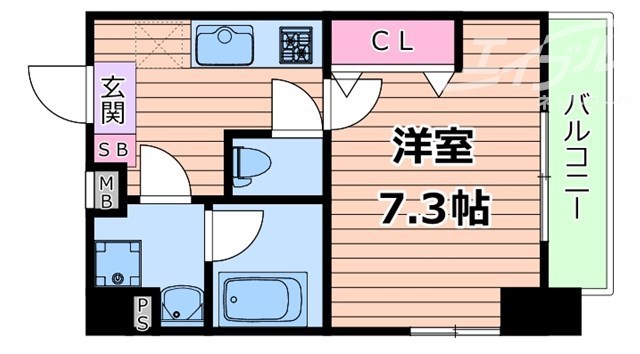 吹田市千里山東のマンションの間取り